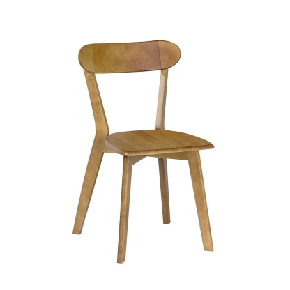 2PCs Rubber Wood Dining Chairs for Home Kitchen Restaurant Walnut/Natural/Black