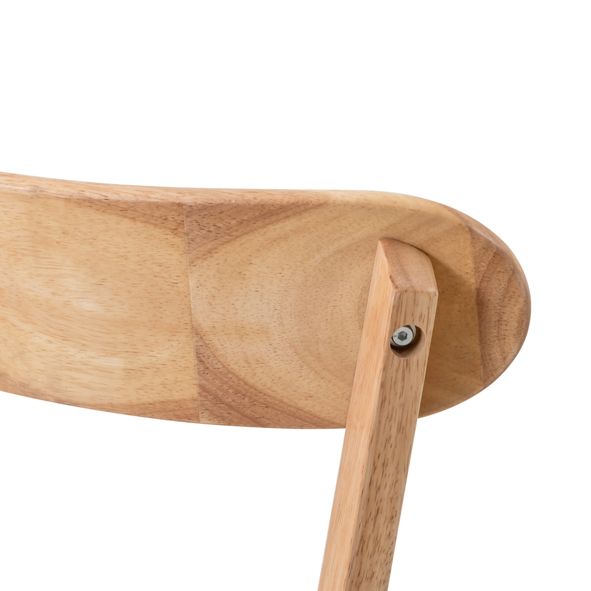 2PCs Rubber Wood Dining Chairs for Home Kitchen Restaurant Walnut/Natural/Black