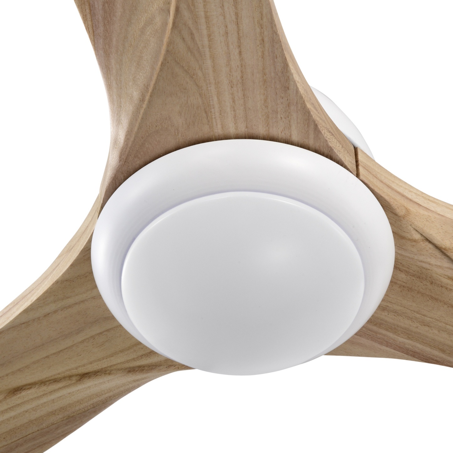 52'' Timber Wooden Blades Ceiling Fan Indoor/Under Cover Outdoor 6 Speed Reversible LED Light Remote Control Matt White & Natural/Matt Black & Ebony