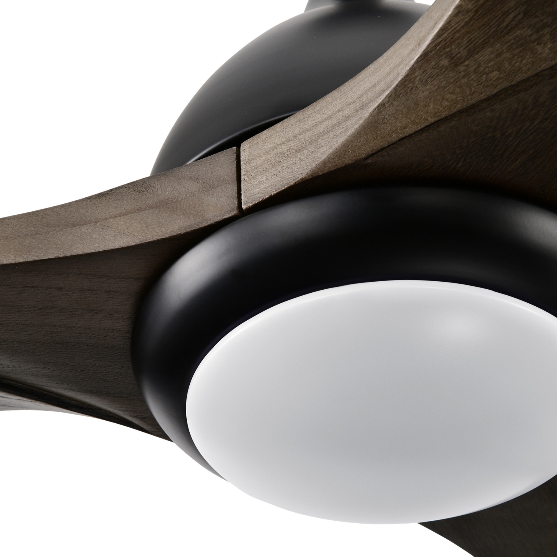 52'' Timber Wooden Blades Ceiling Fan Indoor/Under Cover Outdoor 6 Speed Reversible LED Light Remote Control Matt White & Natural/Matt Black & Ebony