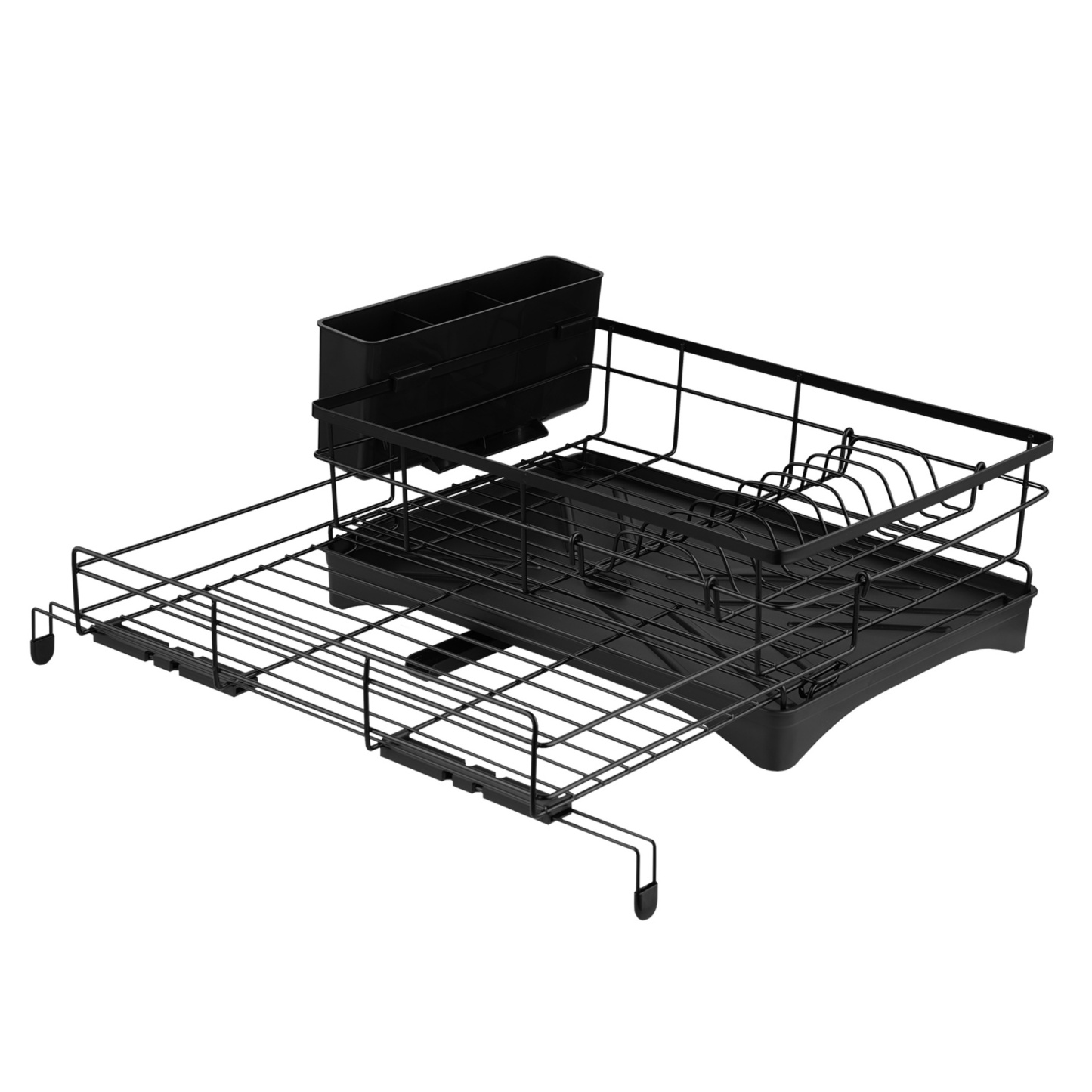 Expandable Kitchen Sink Drain St Basket Dish Bowl Plate Drying Holder 