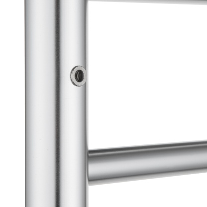 Round 8 Bars Aluminium Electric Heated Towel Rail Wall Mounted Towel Warmer Dryer Holder Rack Silver/Black/Brushed Yellow Gold