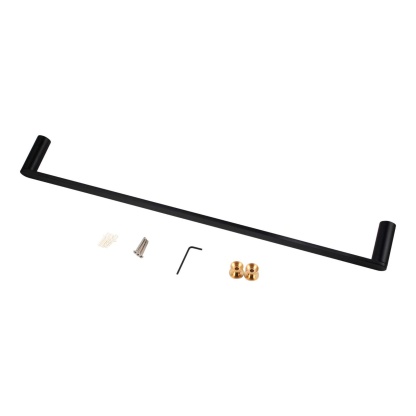 800mm Round Single Stainless Steel Towel Rail Bathroom Wall Mounted Towel Holder Hanger Rack Chrome/Matte Black