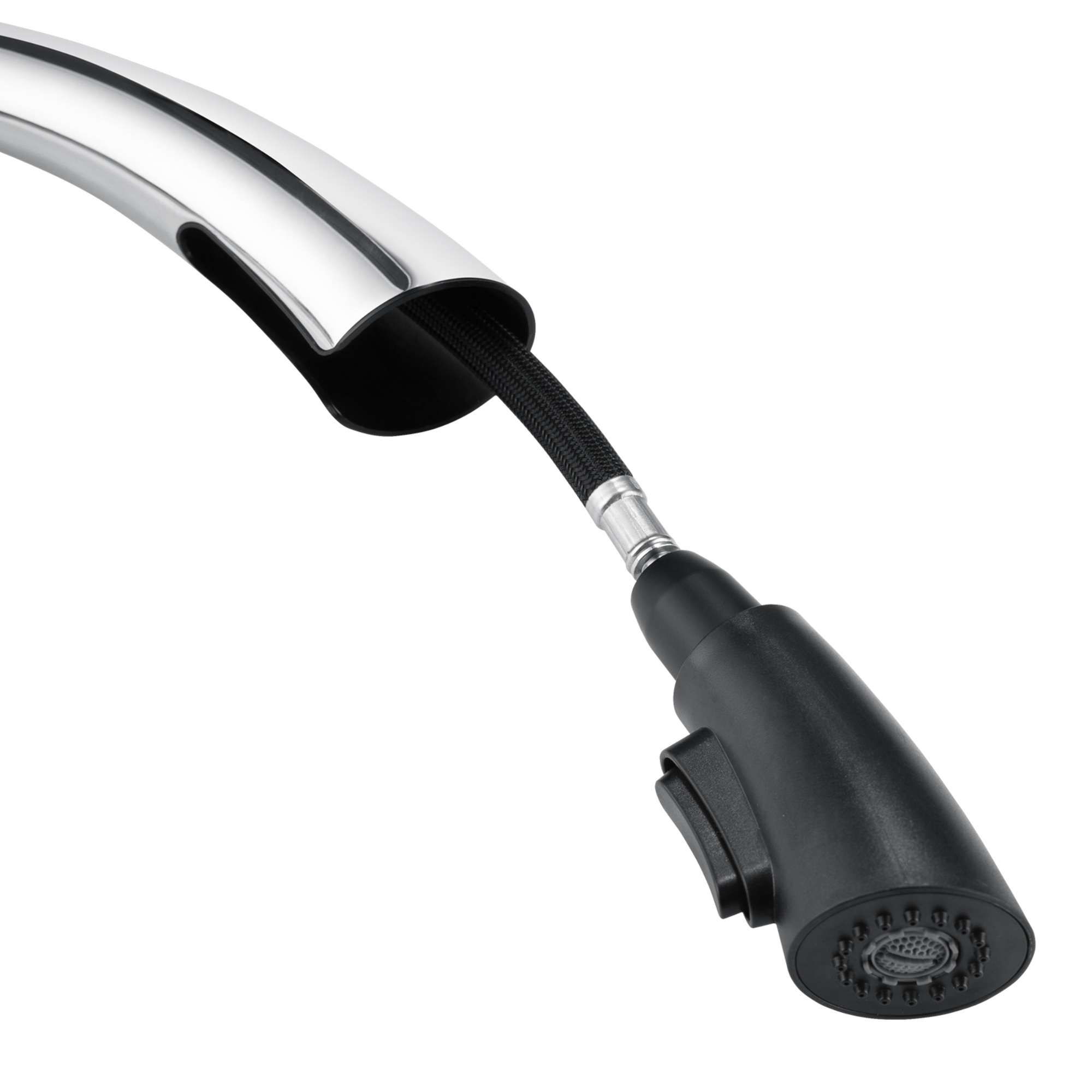 Brass 2 Spray Pattern Pull Out Kitchen Laundry Sink Basin Mixer Tap 360° Swivel Spout Deck-mounted Vanity Faucet Chrome/Black/Yellow Gold