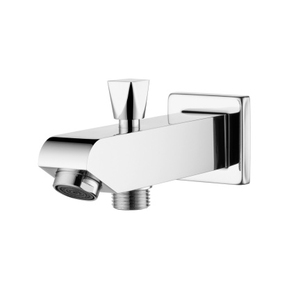 Square Wall Mounted Basin Outlet Bathroom Handheld Shower Water Spout Diverter Connector Chrome/Black