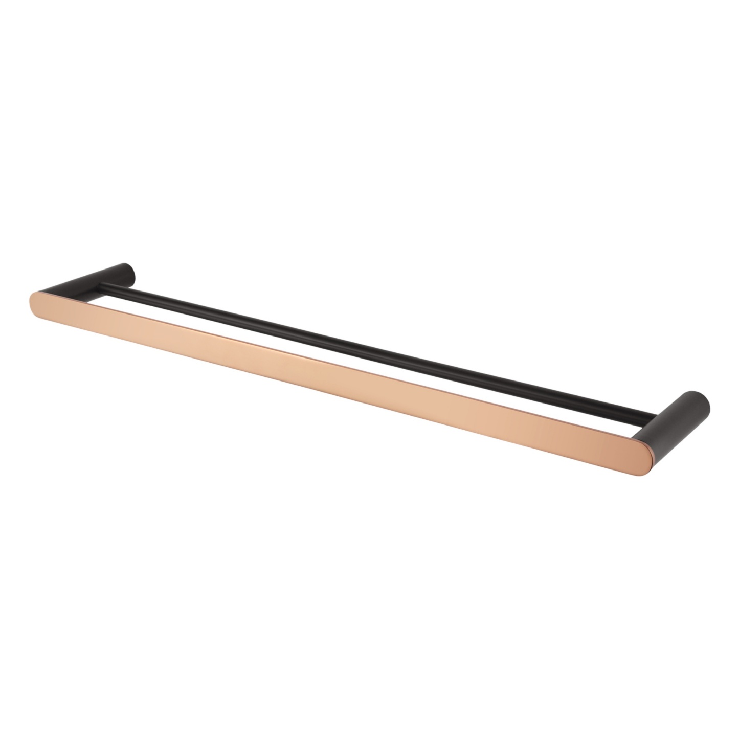 600mm Round Stainless Steel Double Towel Rail Bathroom Wall Mounted 2 Bar Clothes Towel Hanger Holder Chrome/Matte Black/Black Rose Gold