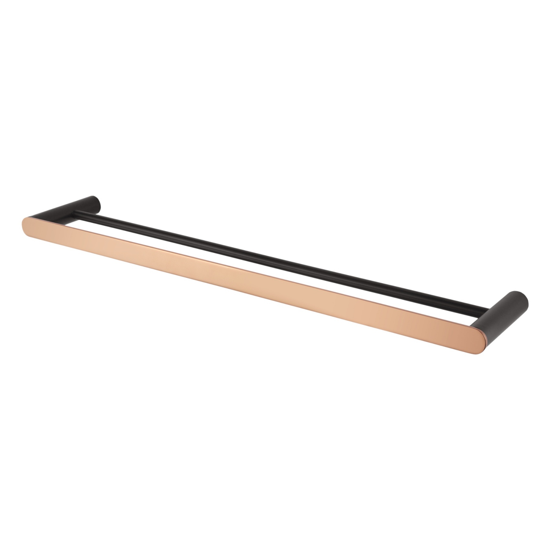 600mm Round Stainless Steel Double Towel Rail Bathroom Wall Mounted 2 Bar Clothes Towel Hanger Holder Chrome/Matte Black/Black Rose Gold