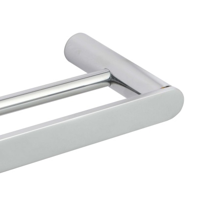 600mm Round Stainless Steel Double Towel Rail Bathroom Wall Mounted 2 Bar Clothes Towel Hanger Holder Chrome/Matte Black/Black Rose Gold