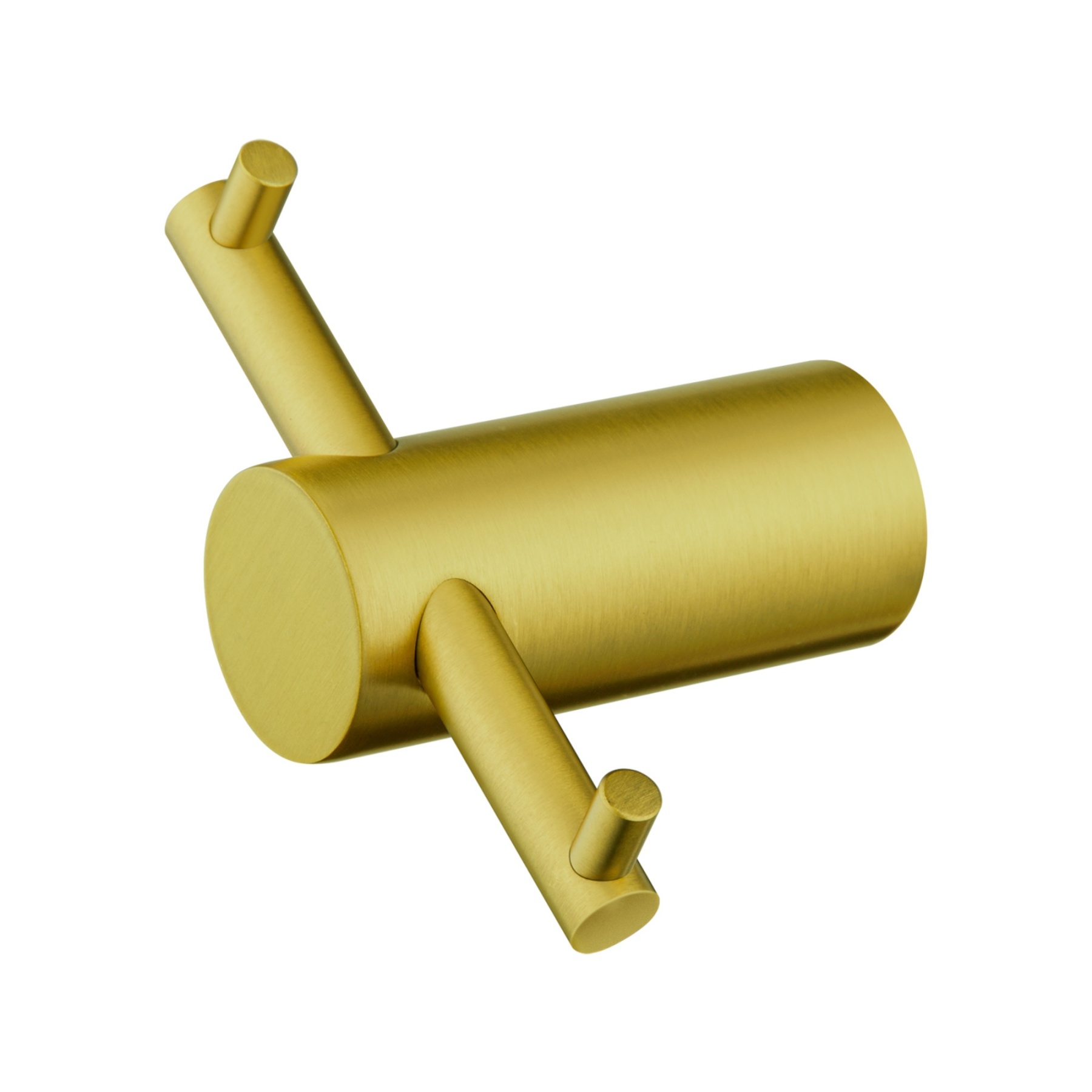 Bathroom Round Stainless Steel Robe Hook Wall Mounted Double Towel Clothes Hanger Holder Chrome/Matte Black/Brushed Yellow Gold