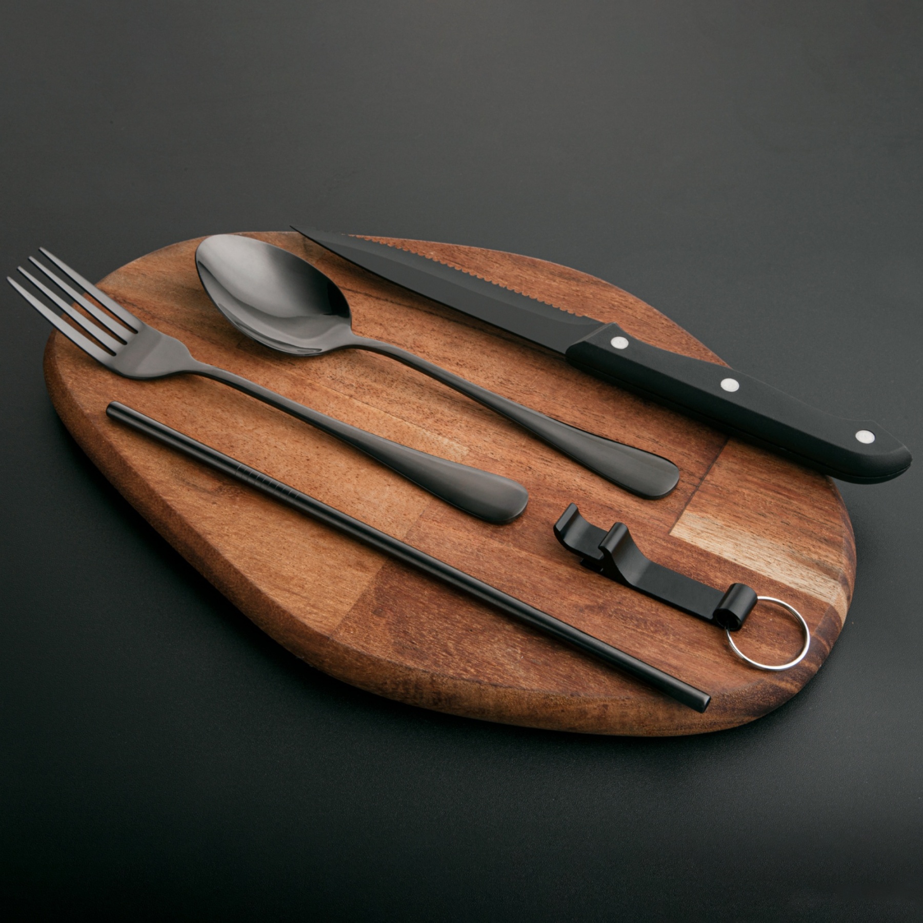 10PCs Portable Stainless Steel Cutlery Set Travel Camping Utensils Fork Knife Spoon Picnic Tableware