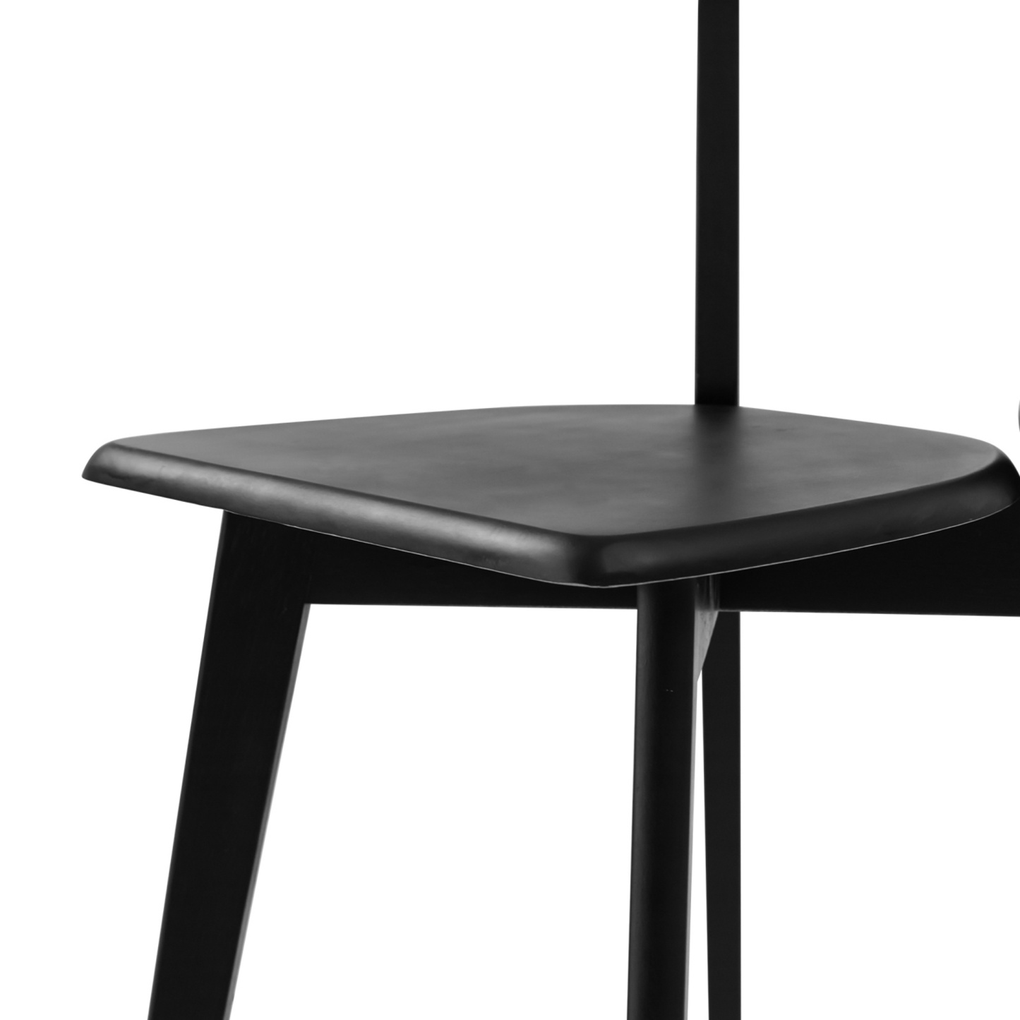 2PCs Rubber Wood Dining Chairs for Home Kitchen Restaurant Walnut/Natural/Black