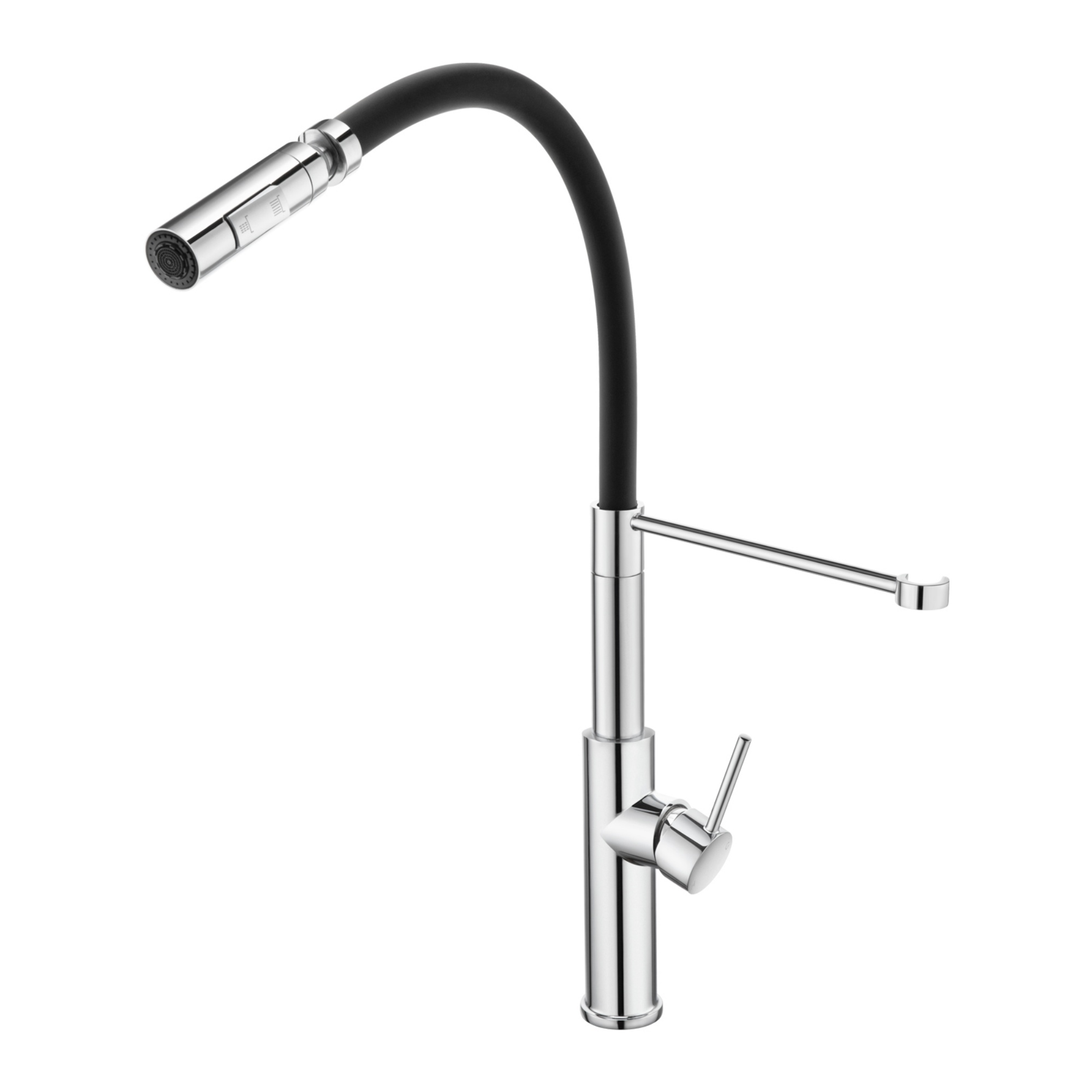 360° Swivel Pull-Out Kitchen Sink Mixer Tap 2 Function Laundry Basin Spout Faucet Chrome/Matte Black