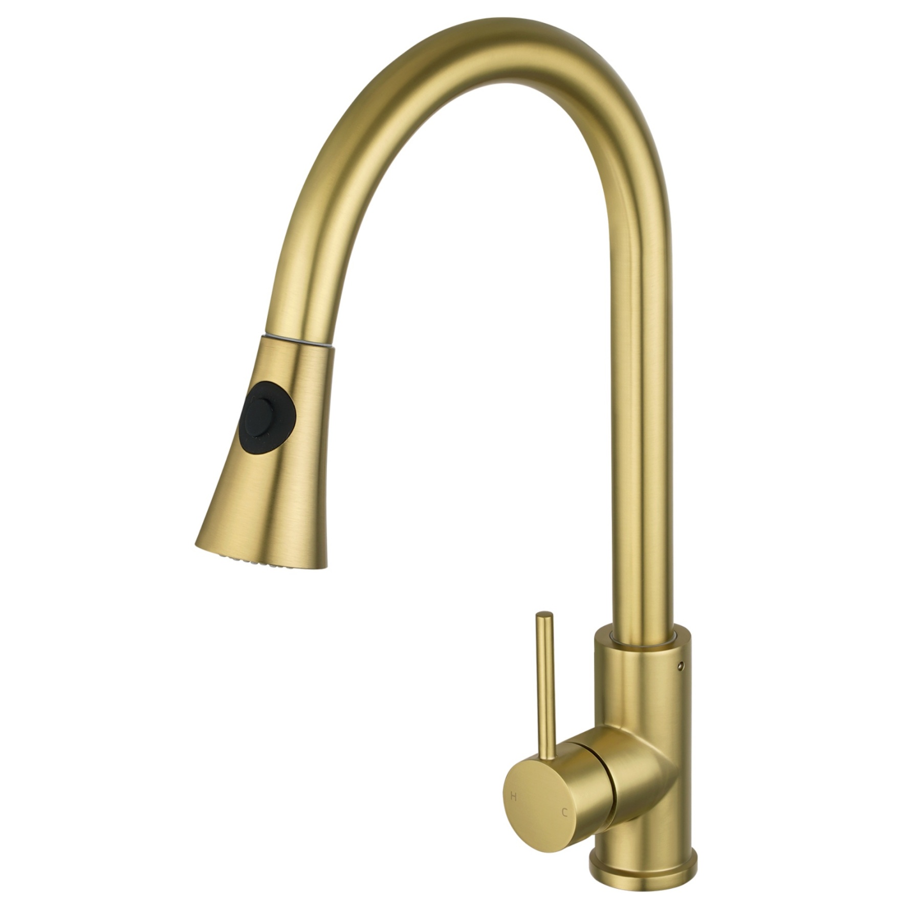 Swivel Pull Out Spout Kitchen Sink Basin Laundry Mixer Tap Brass WELS Black / Brushed Yellow Gold 