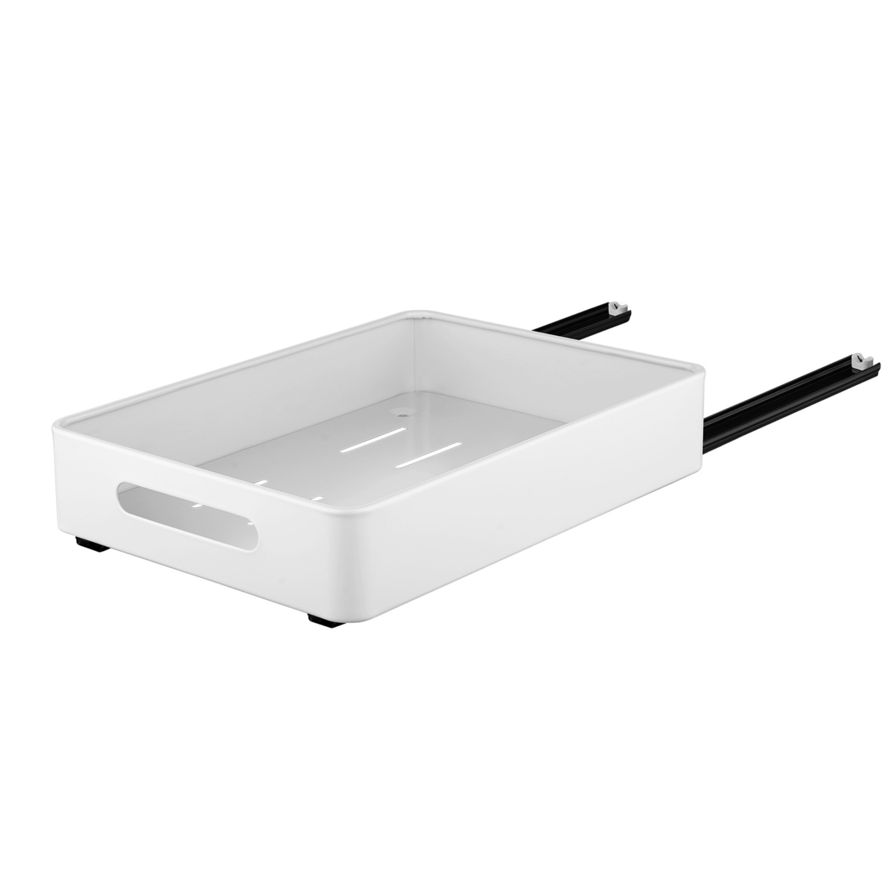 Kitchen Under Sink Pull-Out Cabinet Tray Sliding Storage Drawer Shelf Rack White/Black