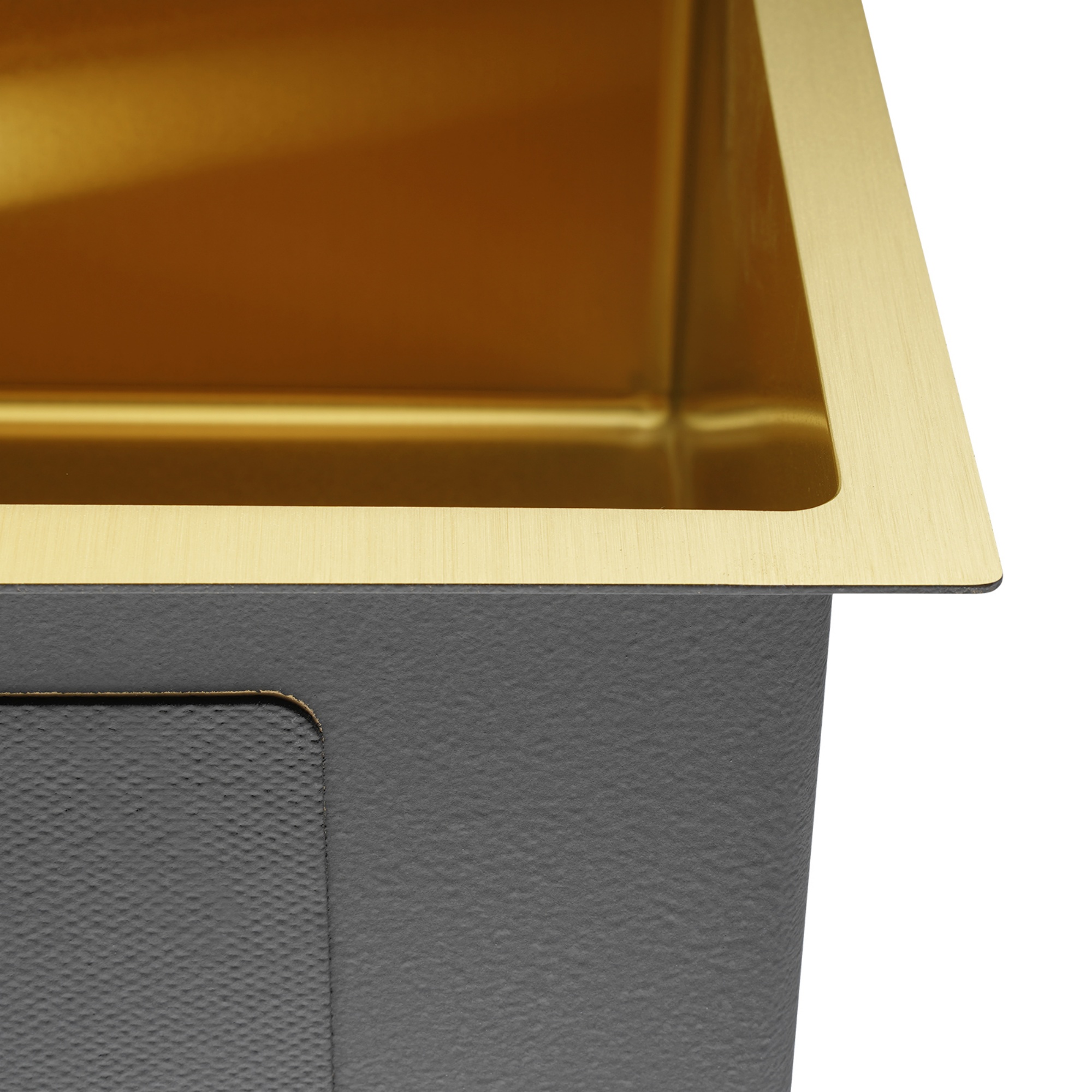 440x440mm Single Stainless Steel Kitchen Sink Smart Hand Free Drainage Top/Flush/Under Mount Satin Brush/Nano Black/Yellow Gold