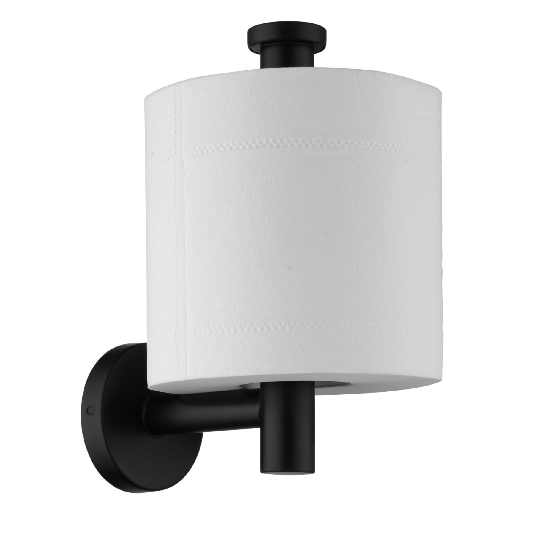 160mm Stainless Steel Bathroom Toilet Paper Roll Holder Round Tissue Hook Rack Wall Mounted Black/Brushed Nickel