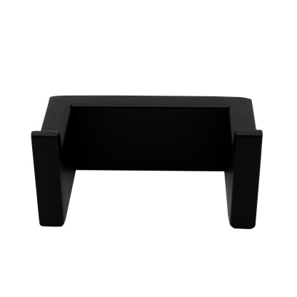 Bathroom Square Stainless Steel Robe Hook Wall Mounted Double Towel Clothes Hanger Holder Black/Chrome