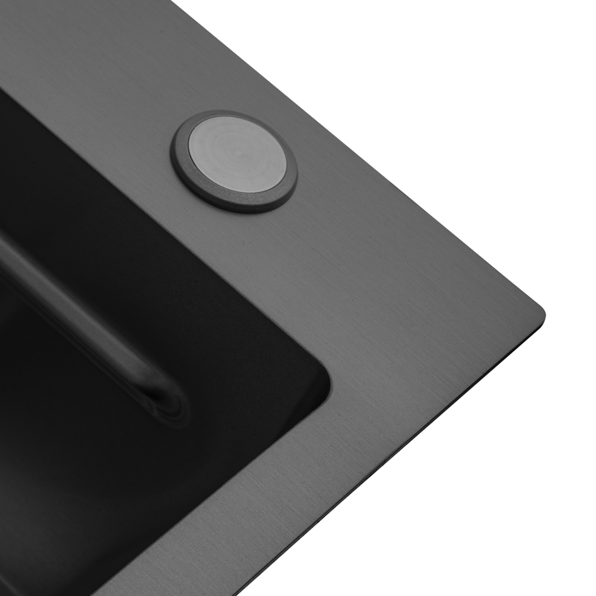 Stainless Steel Single Bowl Counter Top Control Kitchen Sink Smart Drainage Detachable Colander Satin Brush/Dark Grey/Yellow Gold