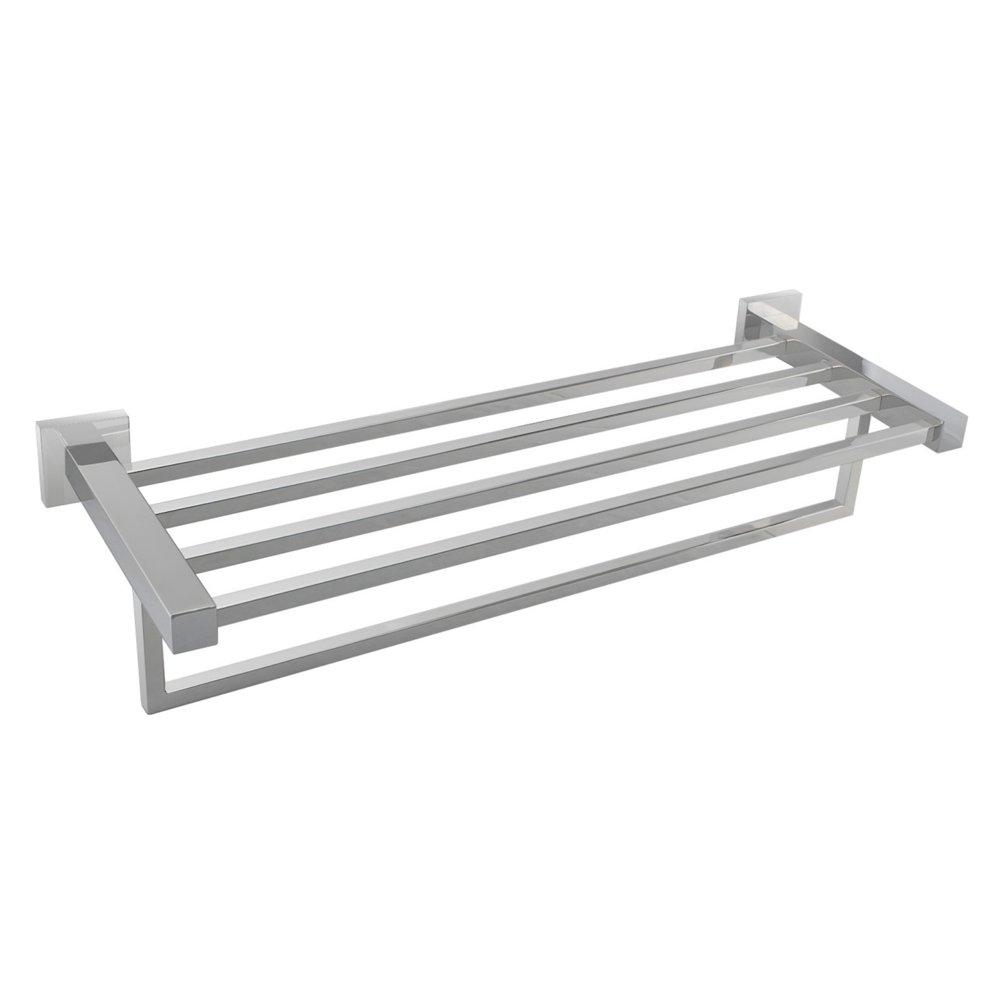 600mm Wall Mounted Stainless Steel Double Towel Rack Rail Bathroom Clothes Shelf Hanger Holder Chrome/Matte Black