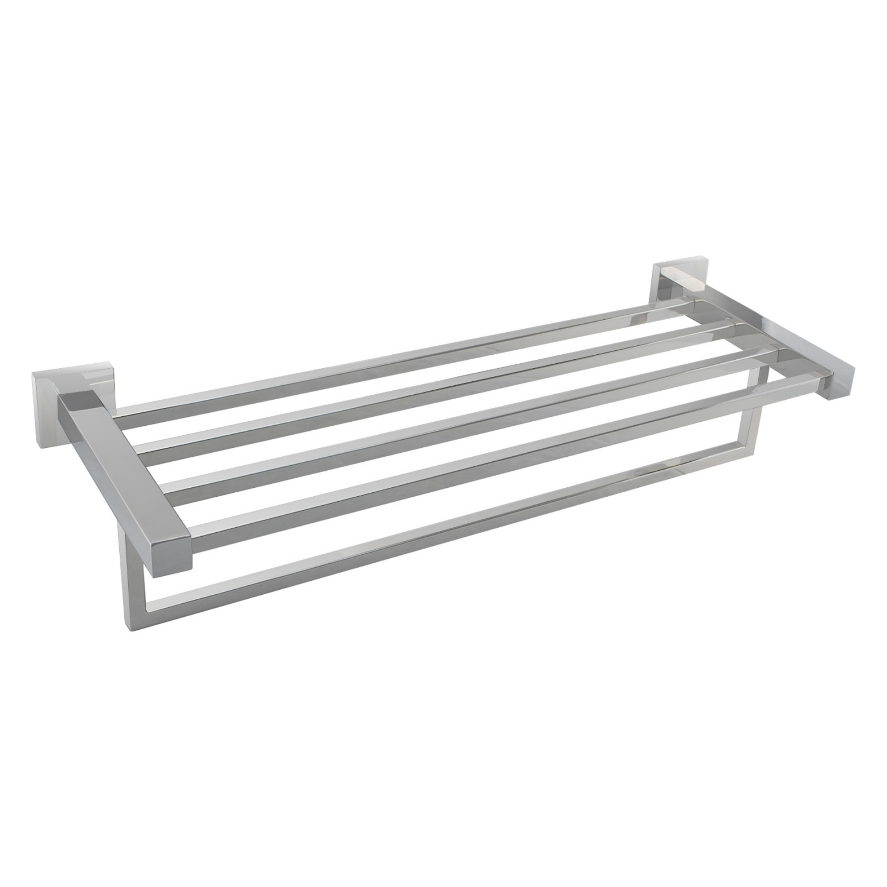 600mm Wall Mounted Stainless Steel Double Towel Rack Rail Bathroom Clothes Shelf Hanger Holder Chrome/Matte Black