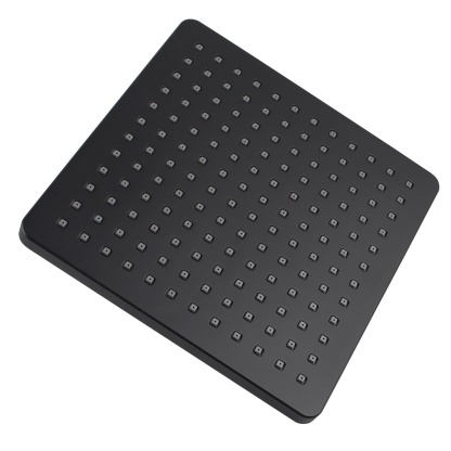 204mm Square  Bath Swivel Rain Shower Head Set Bathroom High Pressure Wall Shower Head Gooseneck Shower Arm Chrome/Black