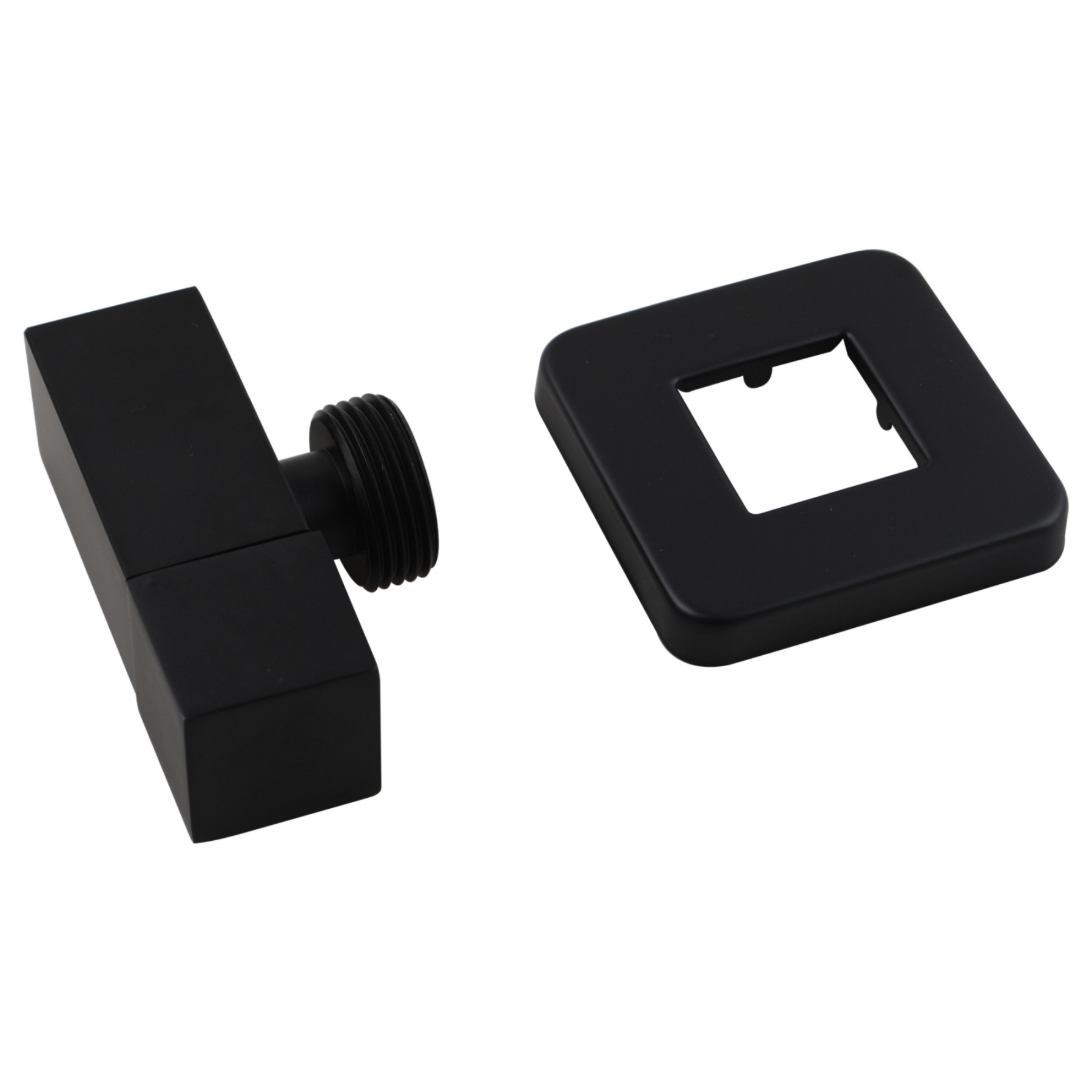 1/4 Turn Square Solid Brass Bathroom Laundry Washing Machine Taps Wall Mounted Twin Taps Chrome/Matte Black