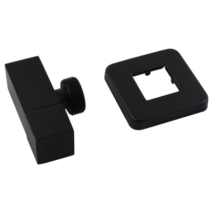 1/4 Turn Square Solid Brass Bathroom Laundry Washing Machine Taps Wall Mounted Twin Taps Chrome/Matte Black