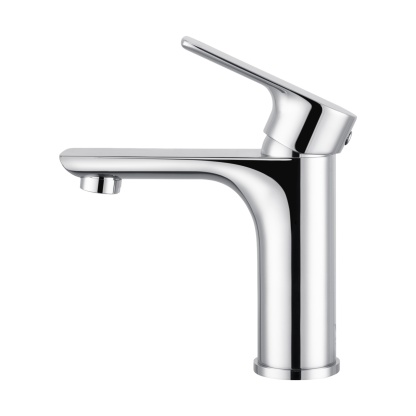 Brass Bathroom Basin Sink Mixer Tap Laundry Vanity Flick Spout Faucet Chrome/Black/White/Brushed Yellow Gold