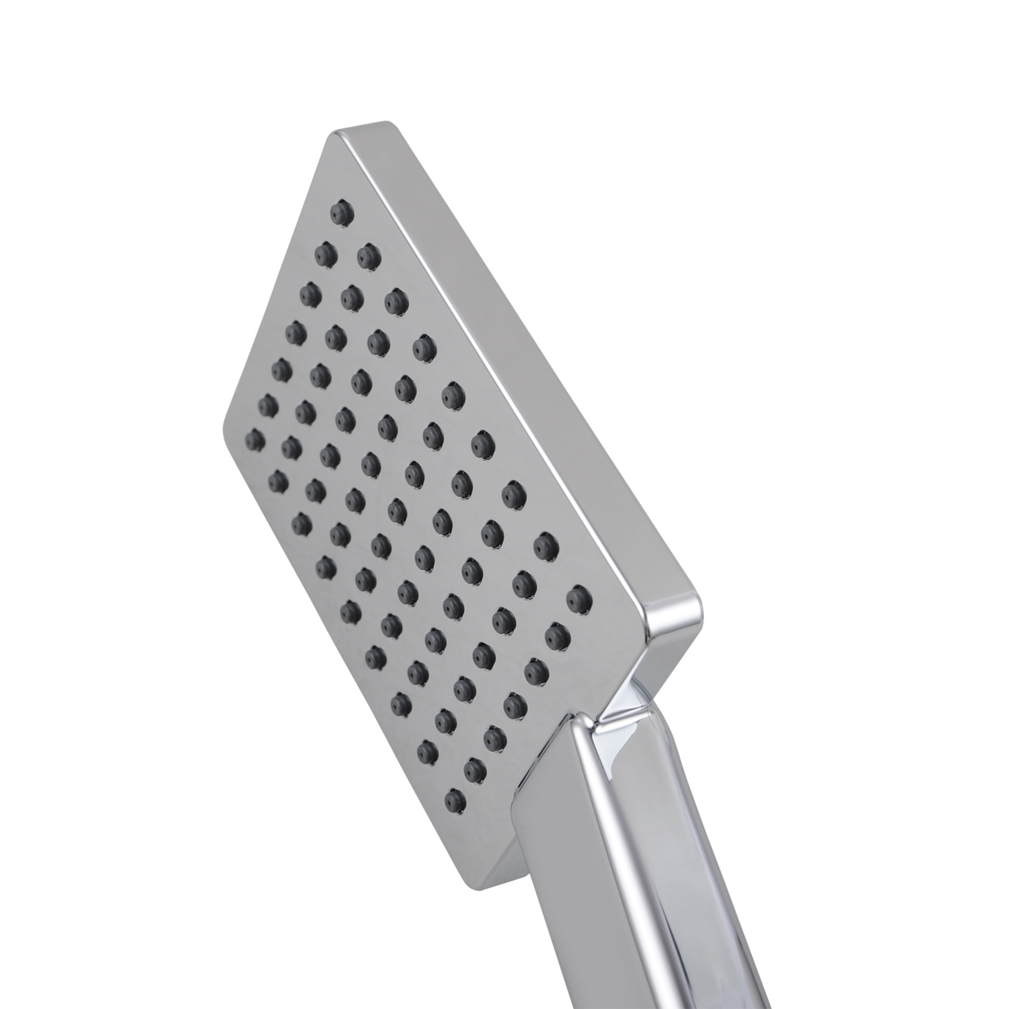 Bathroom Square Handheld Shower Head Bath Handle Rainfall Spray Rose Chrome/Matte Black