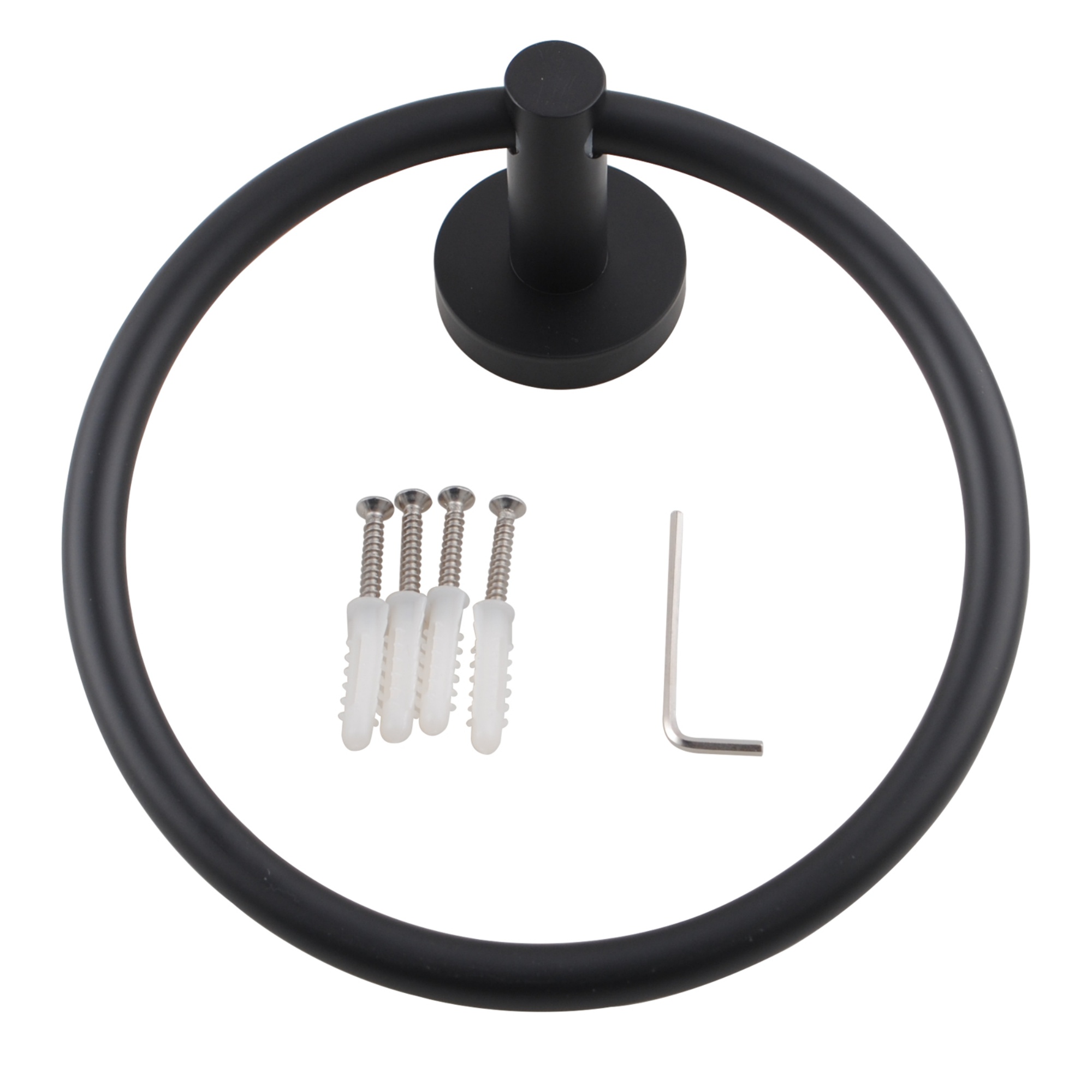 Round Stainless Steel Wall Mounted Hand Towel Ring Rack Rail Bathroom Circle Towel Hanger Holder 