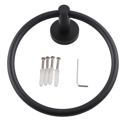 Round Stainless Steel Wall Mounted Hand Towel Ring Rack Rail Bathroom Circle Towel Hanger Holder 