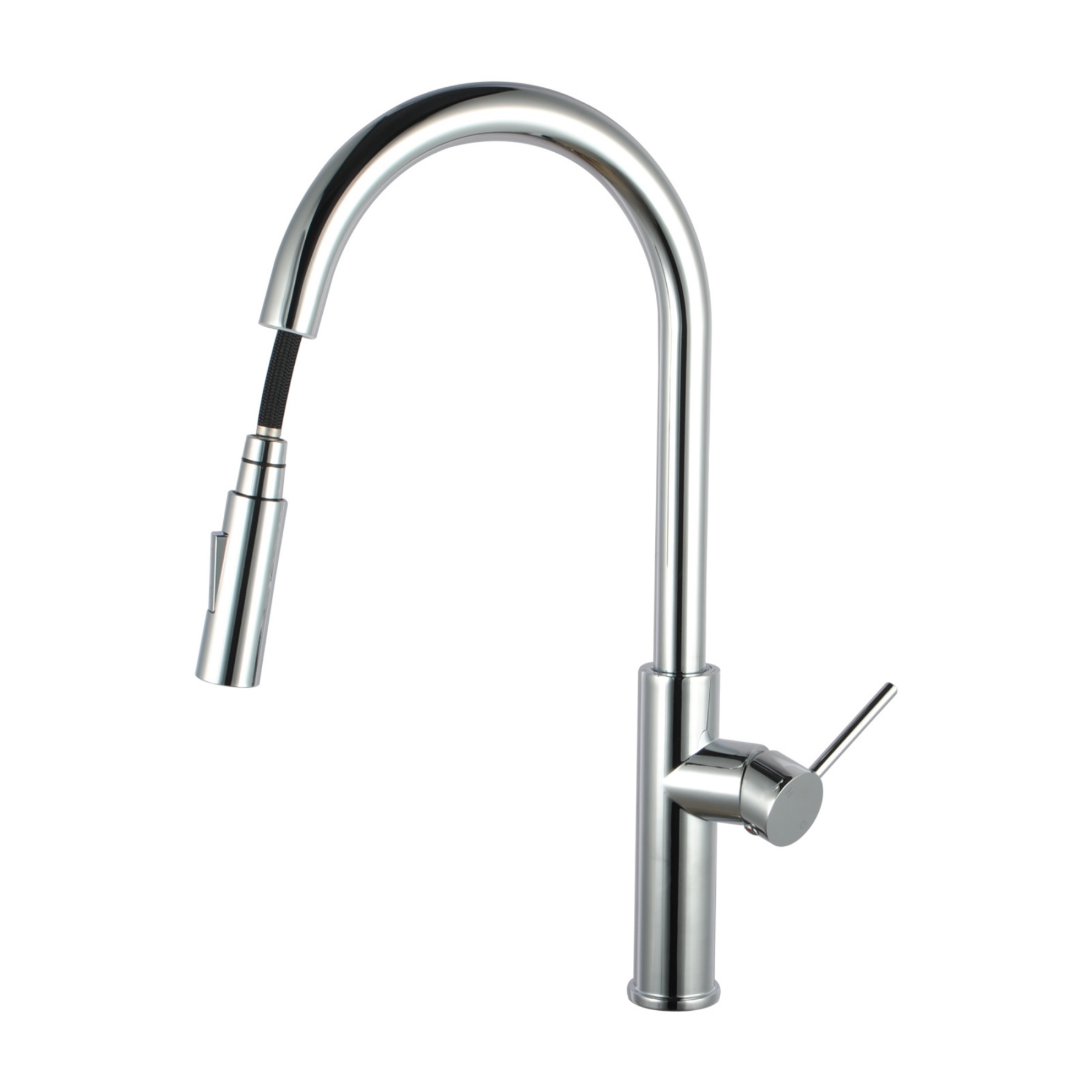 2 Functions Chrome Pull-Out Kitchen Sink Basin Mixer Tap Swivel Spout Faucet 