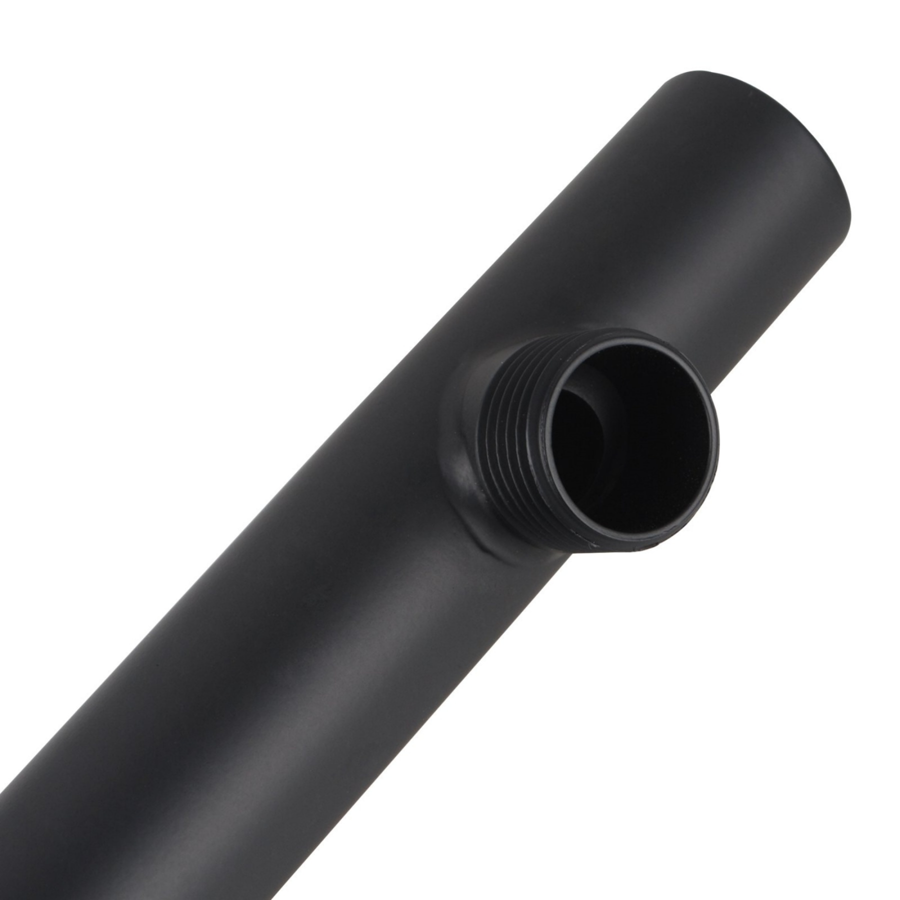 Round Gooseneck Wall Mounted Shower Arm Bathroom Extension Shower Arm for Rain Shower Head Set Chrome/Matte Black