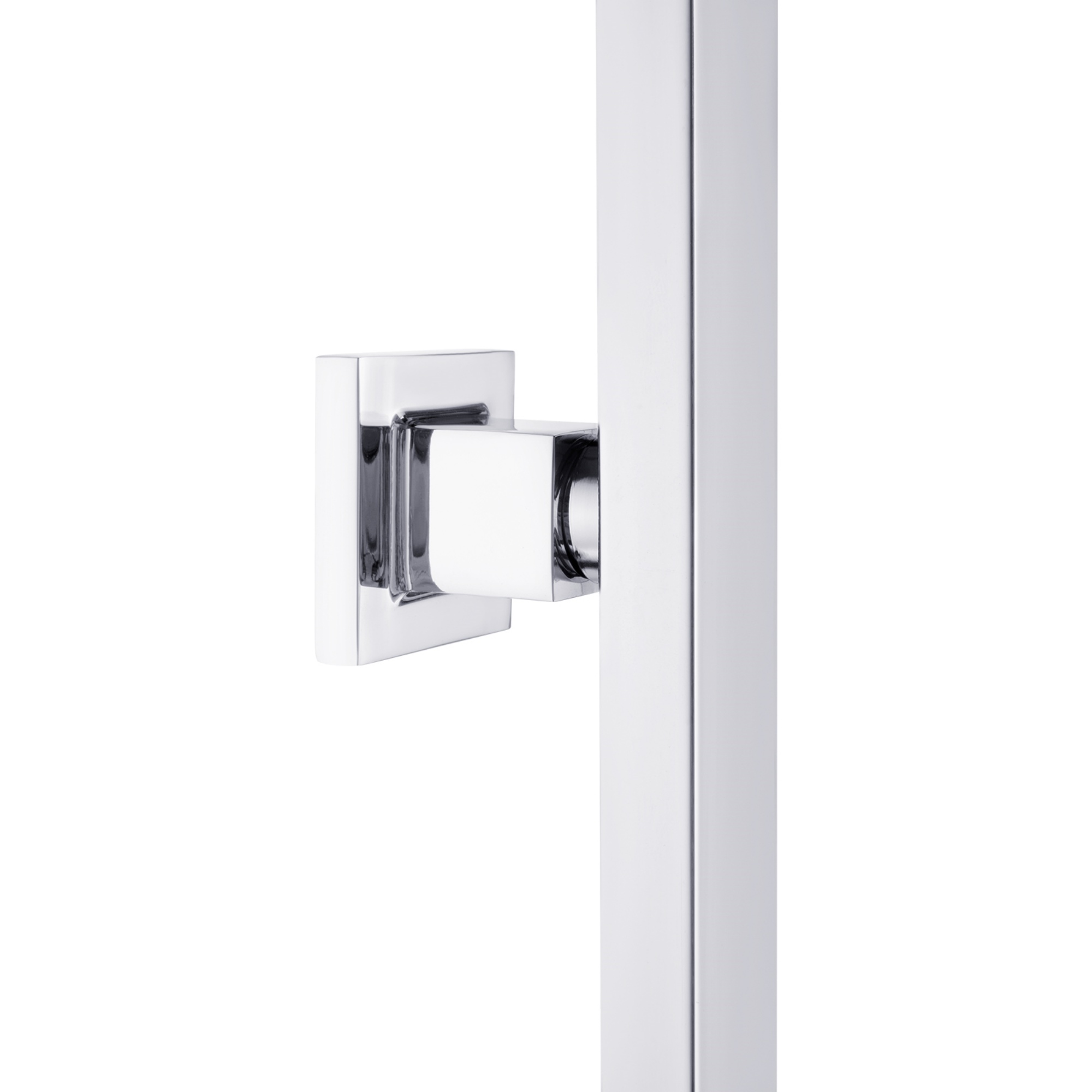 Bathroom Square Twin Shower Rail Body Wall Mounted Adjustable Height Sliding Rail Gooseneck Shower Arm Diverter Chrome/Black