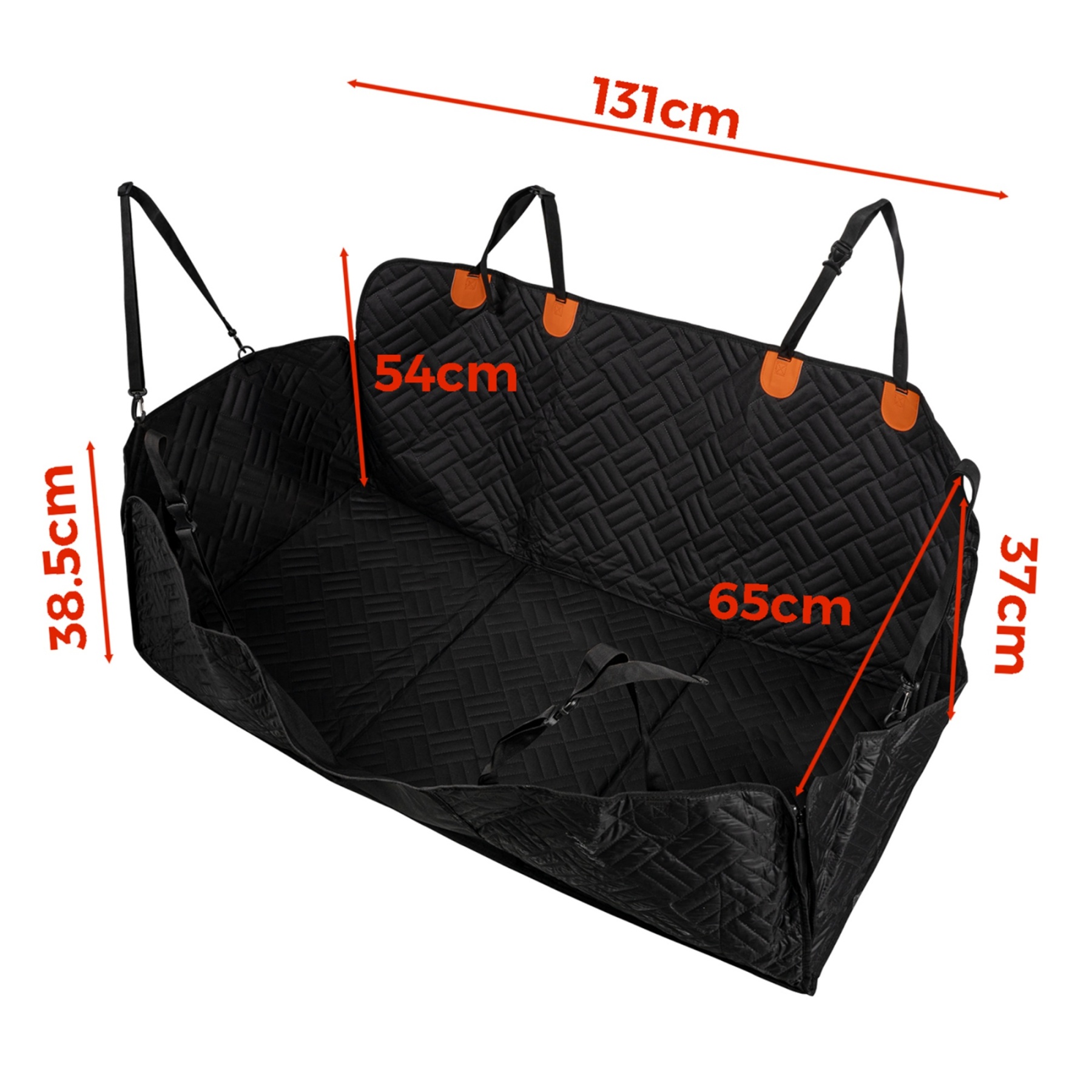 Waterproof Non-Slip Hard Bottom Pet Car Back Seat Dog Cat Car Seat Bed Car Extender Protector