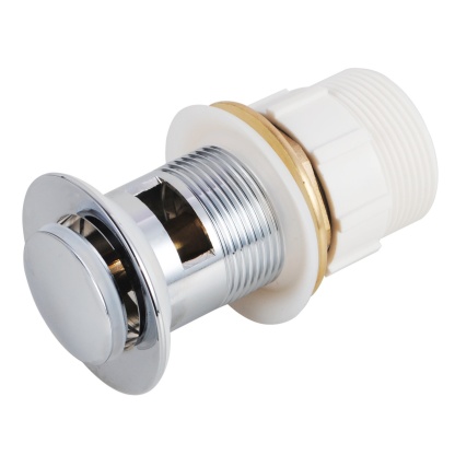 32/40mm Solid Brass Pop Up Waste Overflow Bathroom Basin Vanity Push Plug Drain Chrome/Matte Black/Brushed Gold