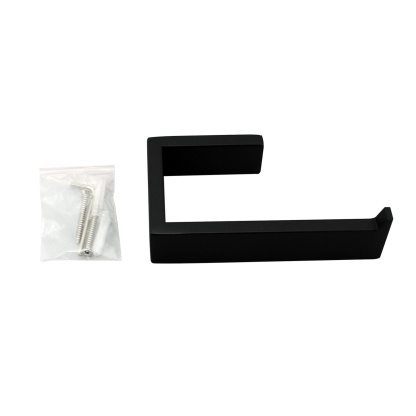 Bathroom Square Stainless Steel Toilet Paper Roll Holder Wall Mounted Toilet Tissue Hanger Hook Chrome/Nero Black