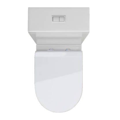 Ceramic Tornado Rimless Wall Faced Toilet Suite Bathroom Hygiene Dual Flush Soft Close Seat Black/White