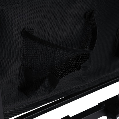 Outdoor Foldable Wagon Cart Extended Beach Garden Trolley Tabletop Lockable Wheels