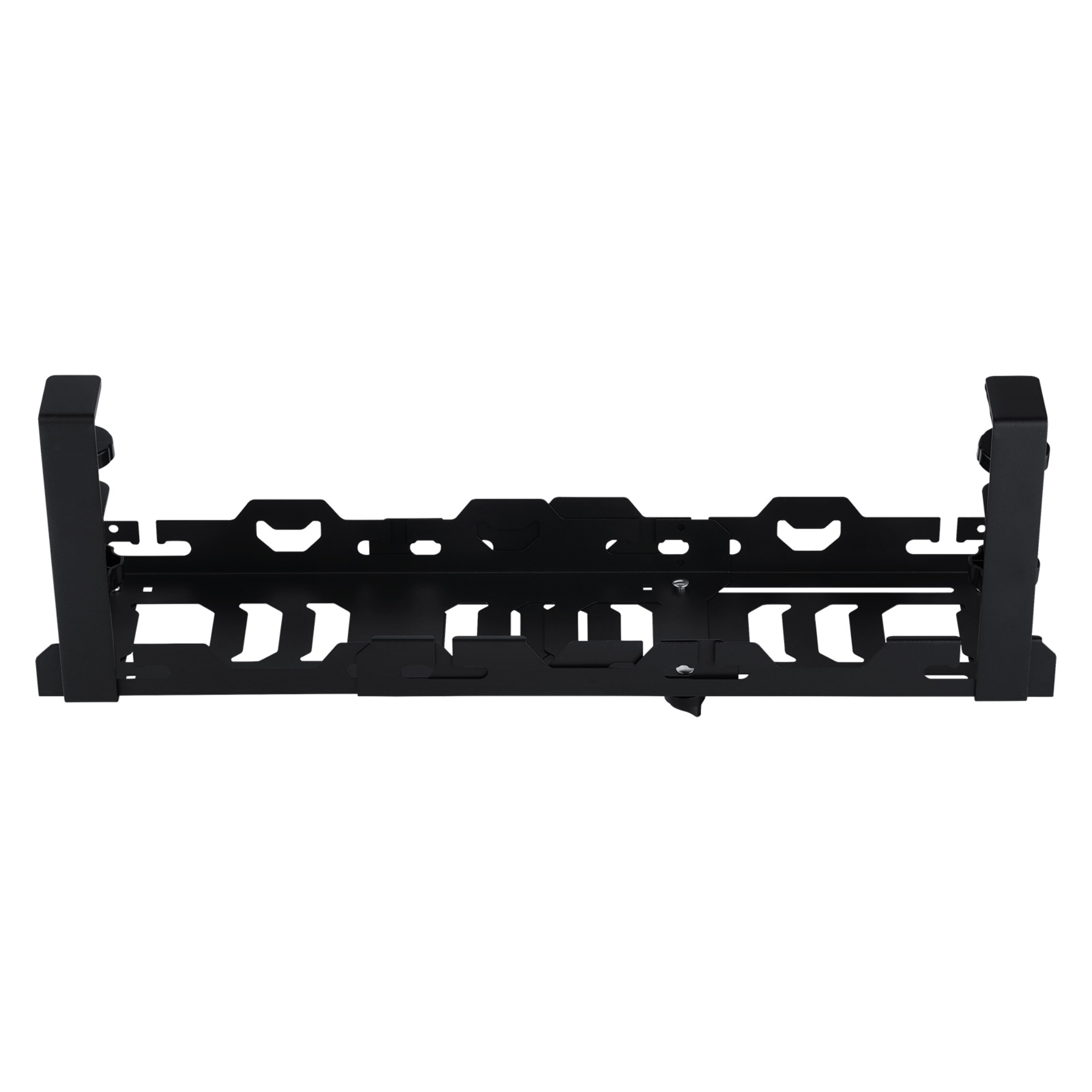 Extendable 45-72cm Under Desk Cable Management Tray Single Layer Cord Wire Power Holder Organizer White/Black