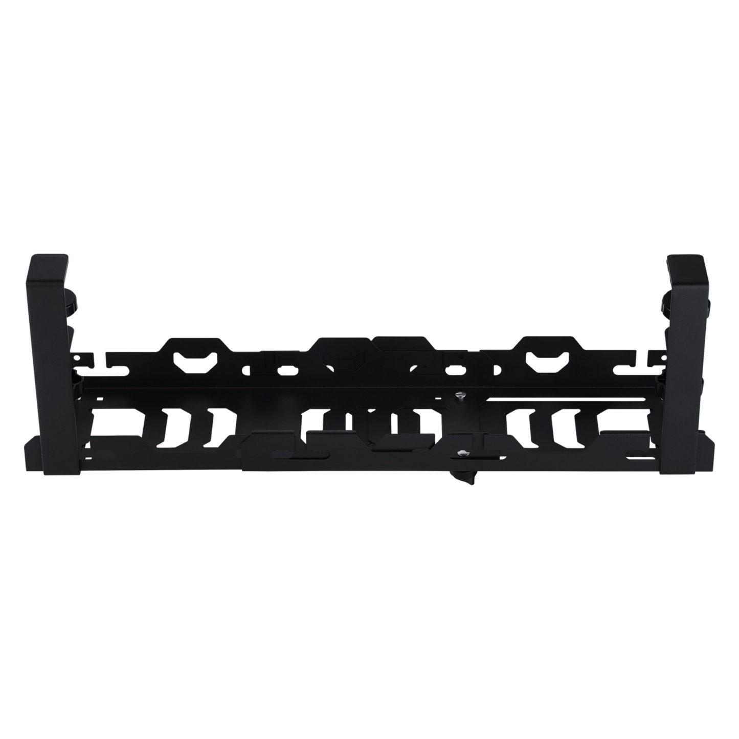 Extendable 45-72cm Under Desk Cable Management Tray Single Layer Cord Wire Power Holder Organizer White/Black