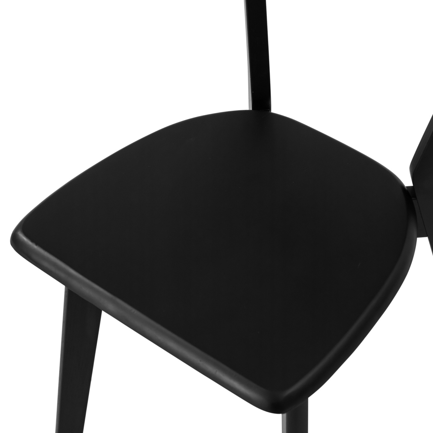 2PCs Rubber Wood Dining Chairs for Home Kitchen Restaurant Walnut/Natural/Black