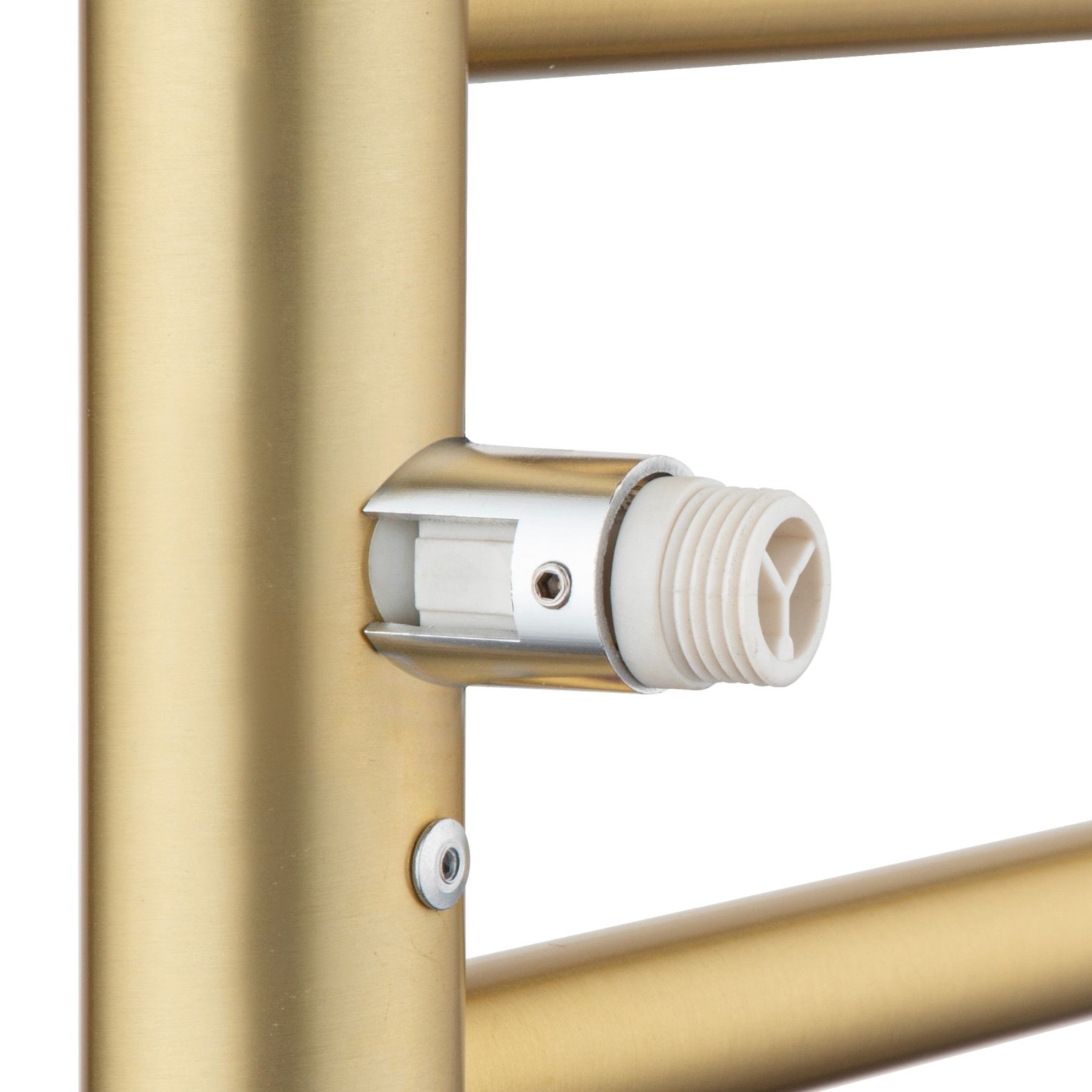 Round 8 Bars Aluminium Electric Heated Towel Rail Wall Mounted Towel Warmer Dryer Holder Rack Silver/Black/Brushed Yellow Gold