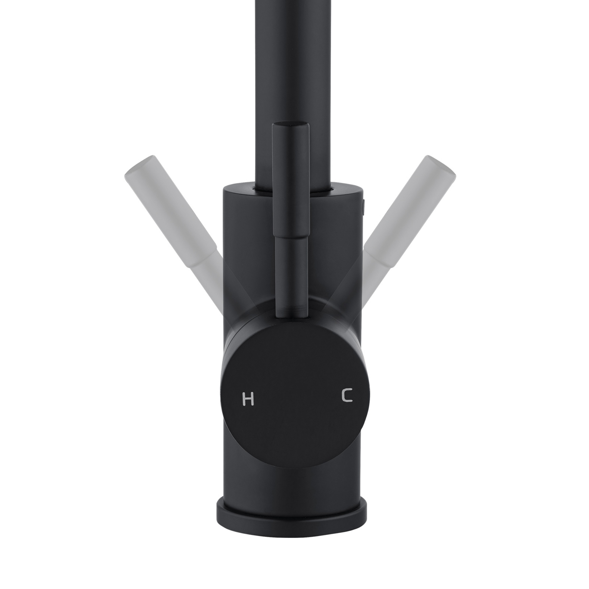 Stainless Steel Round Kitchen Sink Mixer Tap 360° Swivel Spout Laundry Basin Faucet Chrome/Matte Black