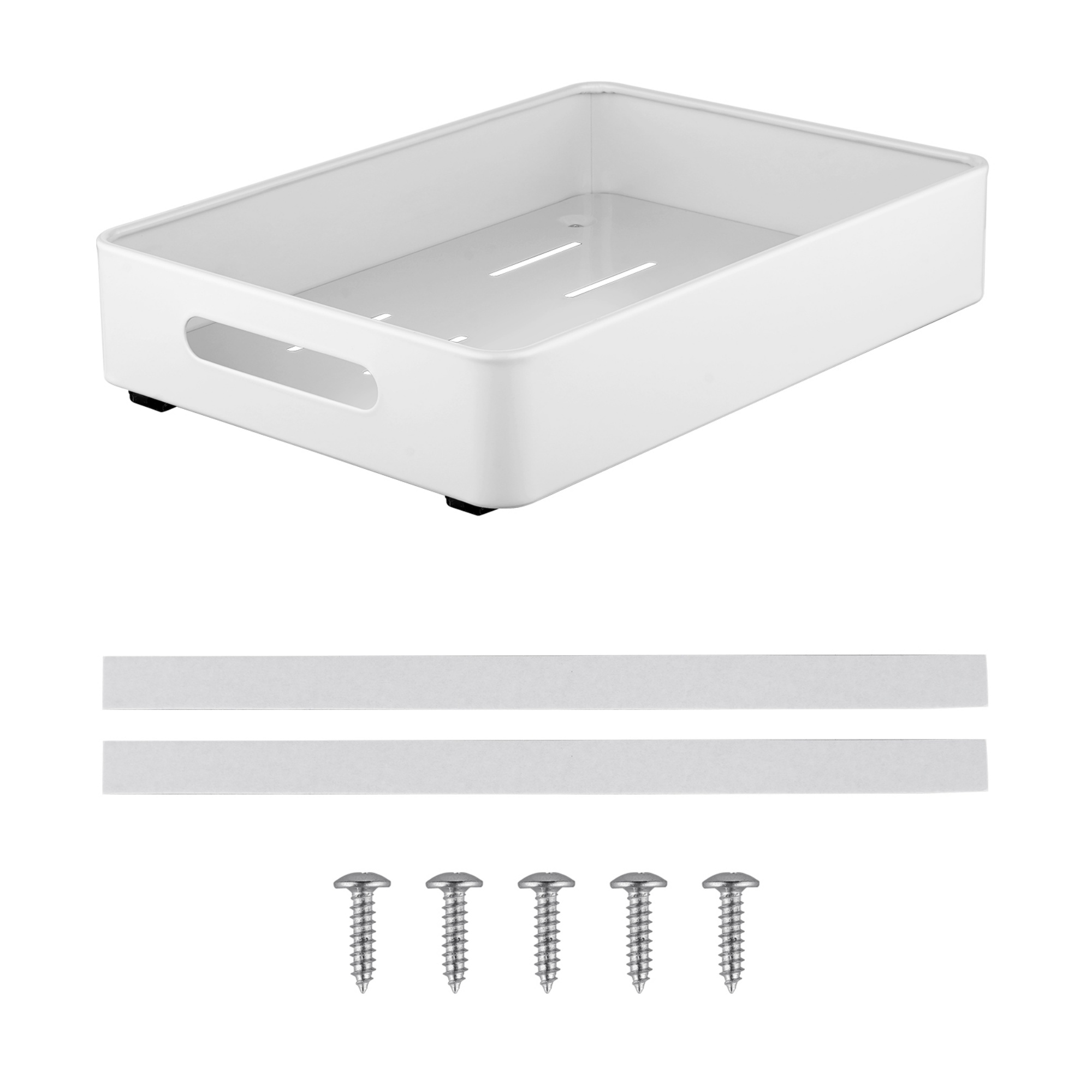 Kitchen Under Sink Pull-Out Cabinet Tray Sliding Storage Drawer Shelf Rack White/Black