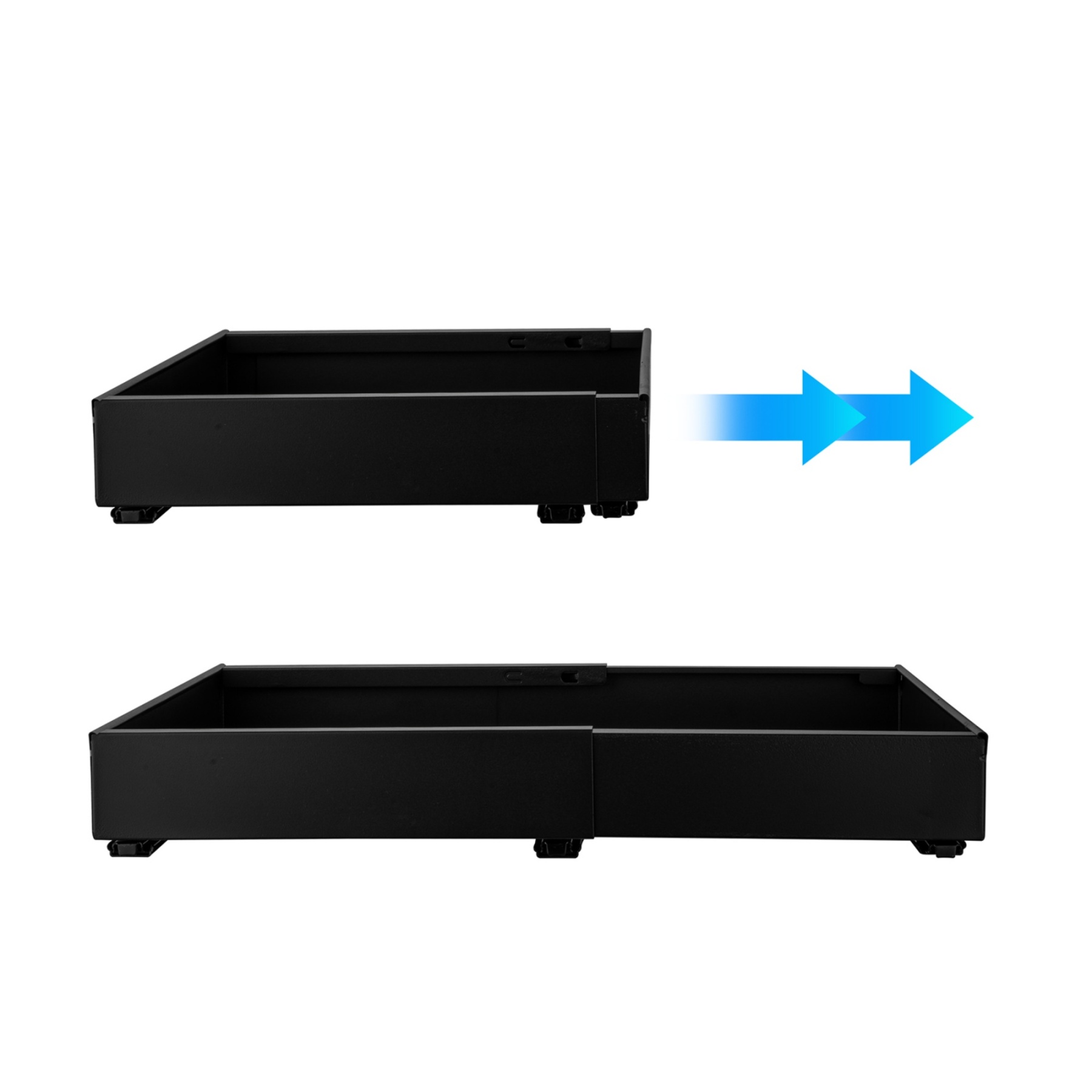 31-52cm Pull-Out Extendable Steel Cabinet Tray Kitchen Slide Drawer Organizer Rack Holder Storage Shelf