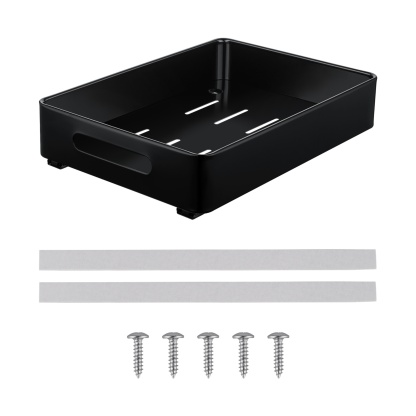 Kitchen Under Sink Pull-Out Cabinet Tray Sliding Storage Drawer Shelf Rack White/Black