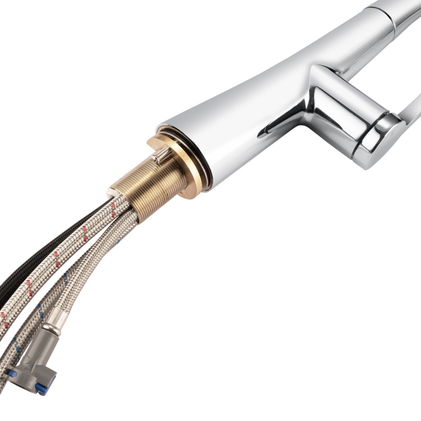 Brass 2 Spray Pattern Pull Out Kitchen Laundry Sink Basin Mixer Tap 360° Swivel Spout Deck-mounted Vanity Faucet Chrome/Black/Yellow Gold