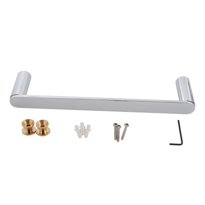 300mm Round Stainless Steel Towel Rail Rack Bathroom Wall Mounted Single Bar Towel Clothes Hanger Holder Chrome/Nero Black/Black Rose Gold