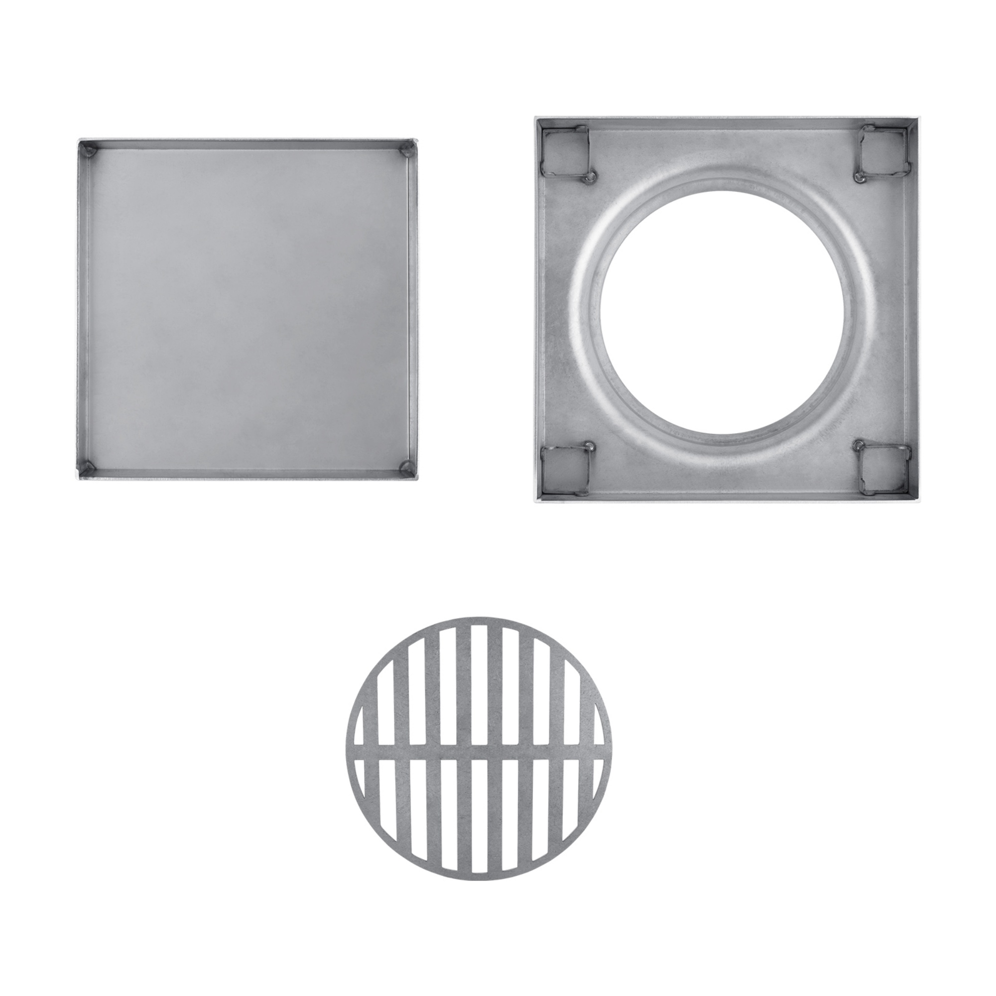 Bathroom Smart Tile Insert Square Floor Waste Shower Grate Drain Water Outlet Chrome/Black